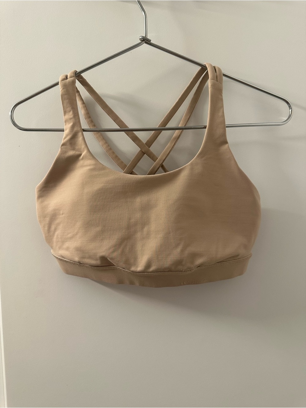 Lululemon Energy Bra Long Line Medium Support, B–D Cup | Cafe Au Lait | 8